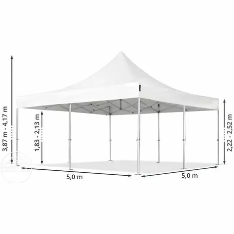 PROFIZELT24 ALU Pavillon Faltpavillon 5x5m Ohne Seitenteile Robust Und Wasserdicht PROFESSIONAL Partyzelt Weiß Feuersicher 5 PROFIZELT24 ALU Pavillon Faltpavillon 5x5m Ohne Seitenteile Robust Und Wasserdicht PROFESSIONAL Partyzelt Weiß Feuersicher – Bild 5