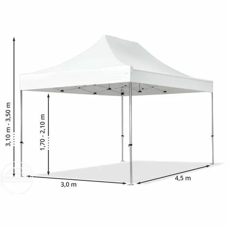 Faltzelt PROFESSIONAL 3x4,5 M Mit Panoramafenster Faltpavillon ALU Pavillon Partyzelt In Creme PROFIZELT24 4 Faltzelt PROFESSIONAL 3x4,5 M Mit Panoramafenster Faltpavillon ALU Pavillon Partyzelt In Creme PROFIZELT24 – Bild 4