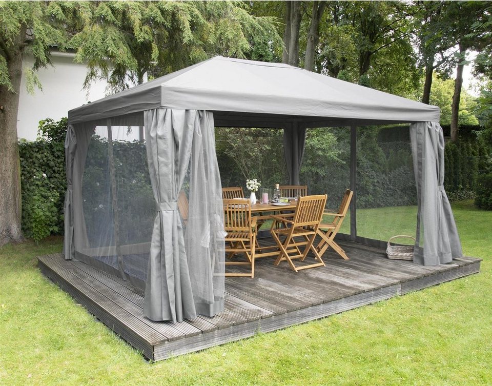 Günstiges Partyzelte, Pergolas & Pavillons Geschäft -Günstiges Partyzelte, Pergolas & Pavillons Geschäft bellavista home garden partyzelt aluminium stahl pavillon 3x4m deluxe grau mit 4 seitenteilen inkl moskitonetz